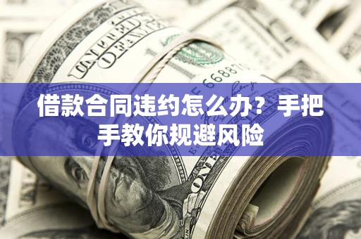 济南借款合同违约怎么办？手把手教你规避风险